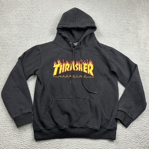 パーカー・フーディ THRASHER Burning Car Graphic Hoodie Black TR2403HD07BK Thrasher Magazine - Mexico Flame Logo Black Hoodie - Nuclear