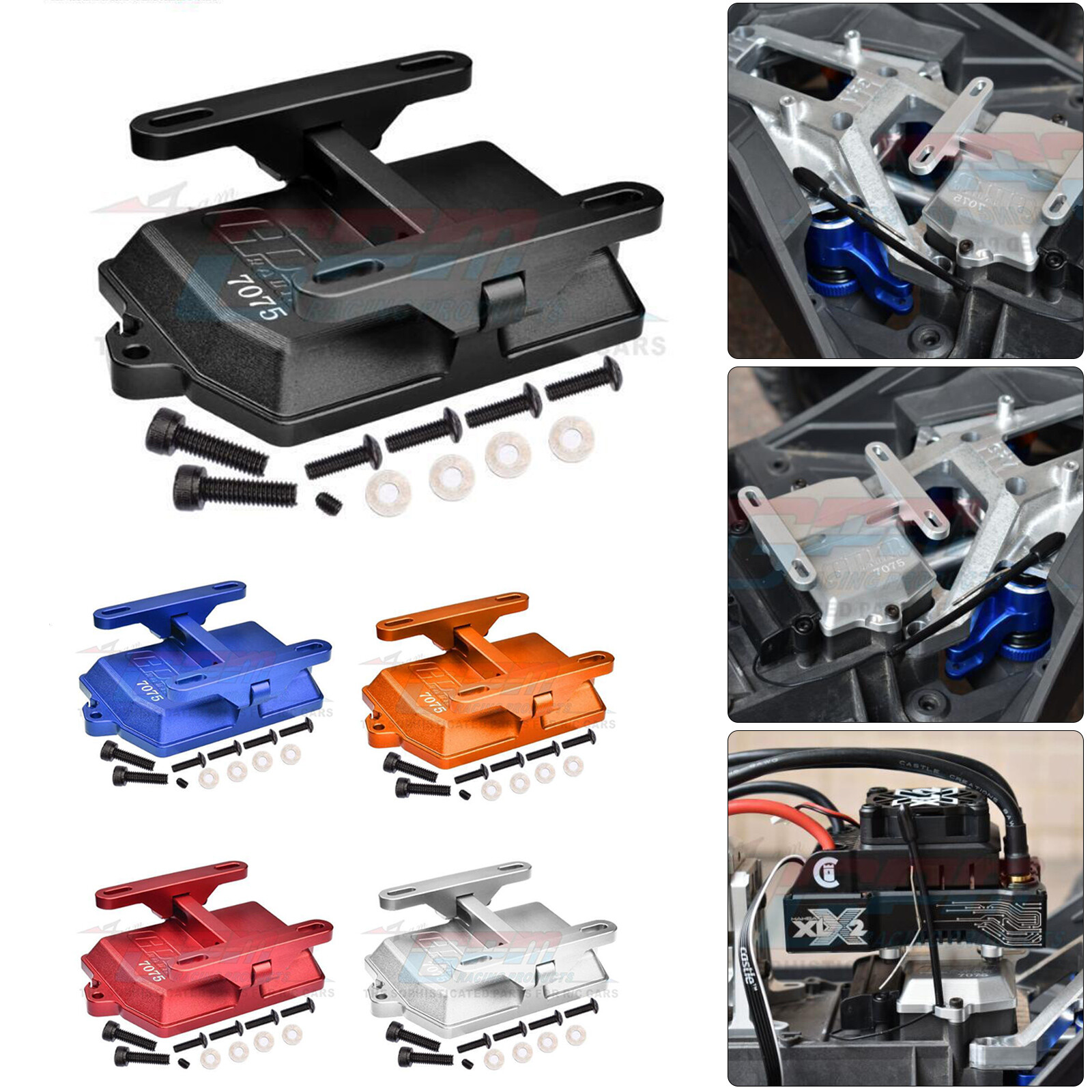 GPM Alloy 7075 Receiver Box Cover ESC Bracket for TRAXXAS 1/