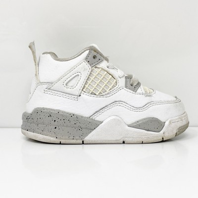 

Белые баскетбольные кроссовки Nike Boys Air Jordan 4 BQ7670-100, размер 6C, Белый, Air Jordan 4