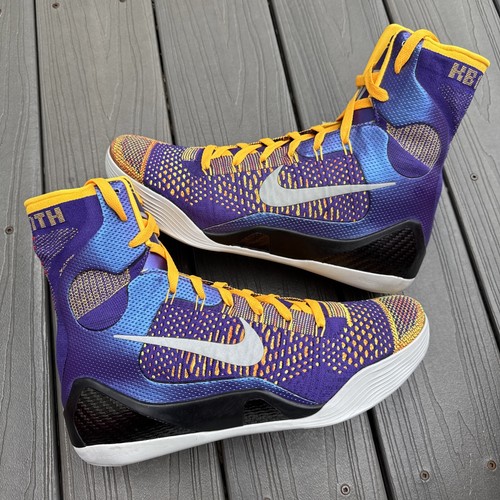 Kobe Nike シューズ 9 .5(US) イエロー/パープル Nike Kobe IX Elite Team Showtime Purple Gold Yellow LA