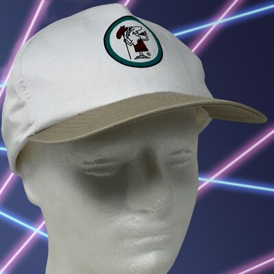 Vintage Little Caesars Pizza Baseball Hat Cap Employee Snapback Five Panel White