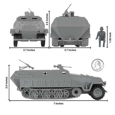 BMC CTS  WW2 German Hanomag Halftrack Classic Toy Soldier Plastic Armor Vehicle