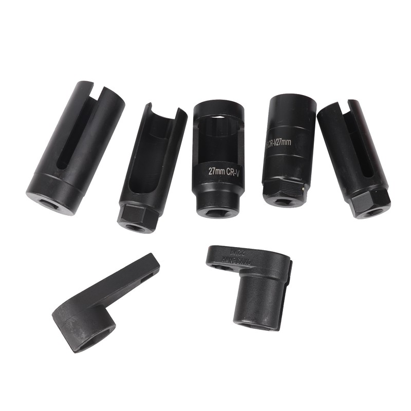 7PC OXYGEN LAMBDA SENSOR SOCKET REMOVAL SET TOOL KIT ENGINE 22MM/27MM