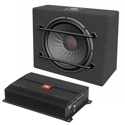 JBL 12'' Sealed Enclosure + 300W Amp + Wiring Kit