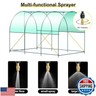 GOJOOASIS Greenhouse with Water System Outdoor Green House for Outside Winter Heavy Duty Large Walk-in Tunnel Portable Greenhouses for Backyard Plants Shed (10'x7'x7' w/Irrigation System)