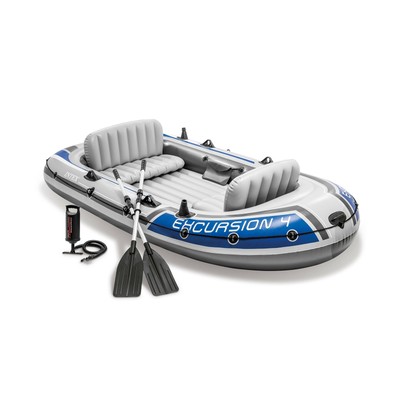 excursion inflatable intex oars aluminum boat person output pump air latest