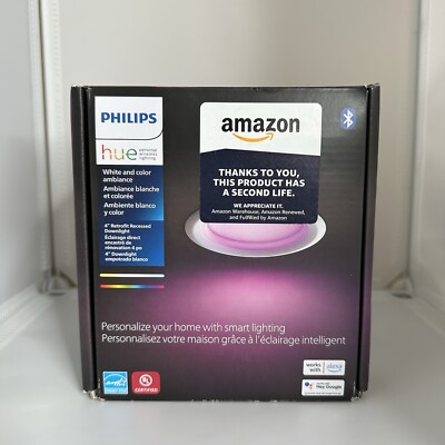 Philips Hue White & Color Ambiance - 4'' Retrofit Recessed Downlight - Smart Home