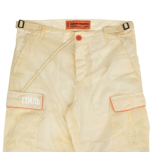 Pre-owned Heron Preston Beige Parachute Cargo Pants Size S $985