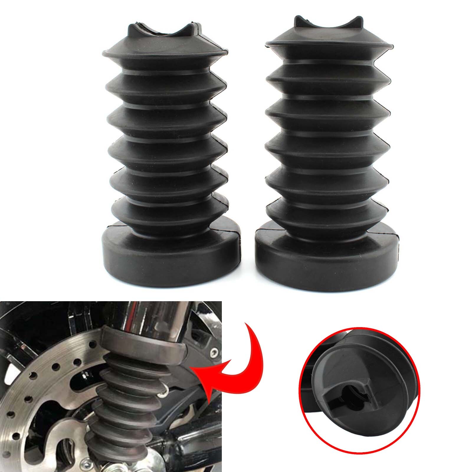 ハーレー　FOＲＫ　ＪＯＩＮＴ　COVERS 6PCS Motorcycle Fork Cover Set For Harley Softail Breakout