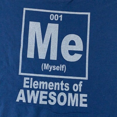 Alstyle Apparel & Activewear Boys T-Shirt Blue 001 Me Myself Crew Cotton M New