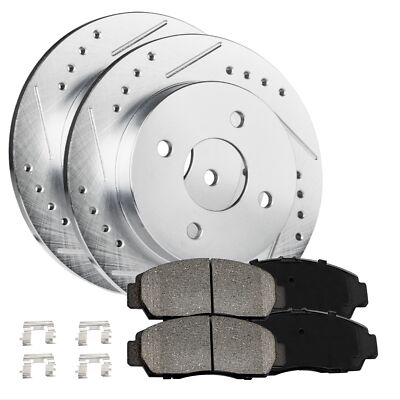 Front Brake Kit Rotors + Ceramic Pads for Nissan Versa 12-18