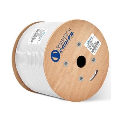 Smartech Cables Cat6A Riser Cable 1000ft- Most Certified 100% Solid Bare Copp...