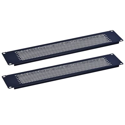 2U Blank Rack Mount Panel Spacer with Venting for 19in Server Rack Enclosure ...