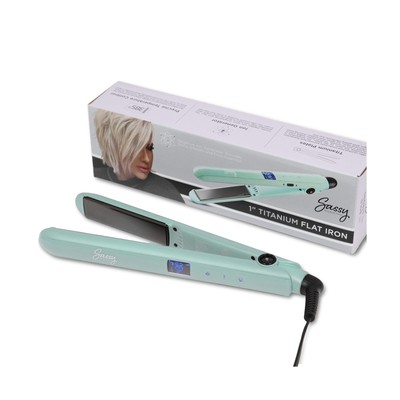 Sassy 1” Titanium Flat Iron, Adjustable Heat Hair Straightener with Ion Ge