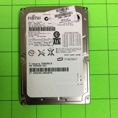 Laptop Computer Fujitsu MHW2120BH 431407-001 120GB SATA Hard Disk Drive