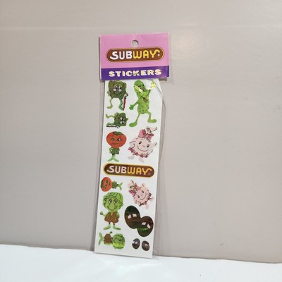 Vintage Subway Stickers Holographic Anthropomorphic Vegtable Characters NEW