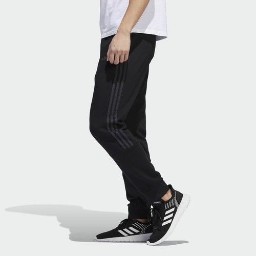 

[FL4844] Мужские флисовые брюки-джоггеры Adidas с 3 полосками, Черный