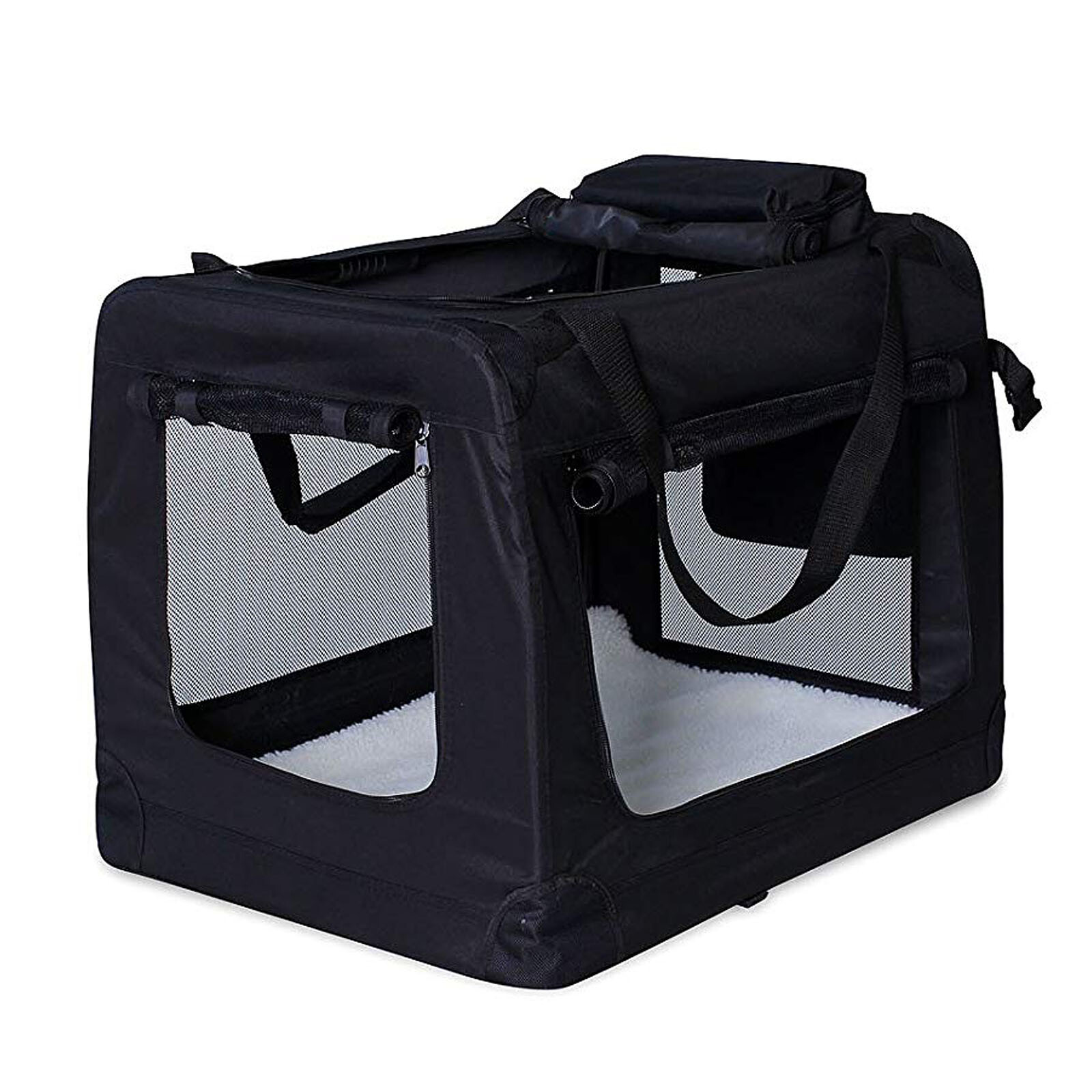 B-Ware: Hundetransportbox Hundetasche Hundebox faltbare Tiertasche Gr. L Schwarz