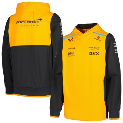 Youth Castore Orange/Charcoal McLaren F1 Team 2024 Team Pullover Hoodie