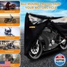 Motorcycle Cover Waterproof Outdoor,420D Universal Cover Motorcycle，All Season Protection,with License Plate Window, 4 Reflective Strips, Lock-Holes,Storage Bag(XL - 82