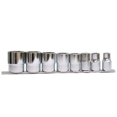 British Standard Whitworth 8 piece 6-pt Socket Set - 1/2 inch drive