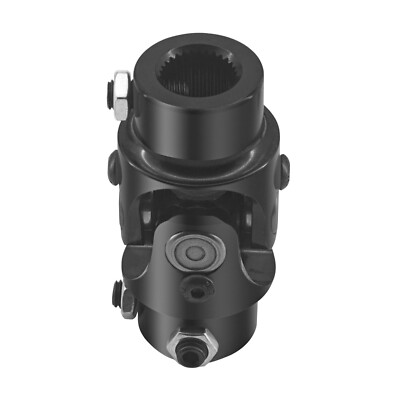 New 3/4'' DD X 3/4'' 30 Spline Steering Universal U-Joint Shaft Coupler Black