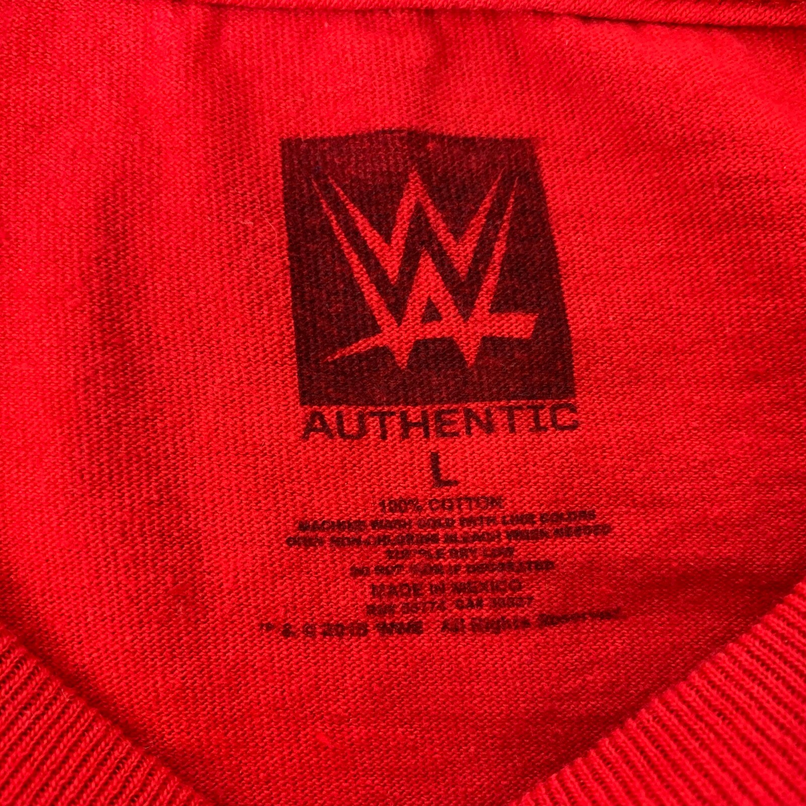 WWE Authentic Curtis Axel Axelmania T-Shirt Size L Raw Smackdown Hulk Hogan Mens