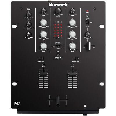 Numark M2 Black 2-Channel 10" Professional DJ Mixer - Black