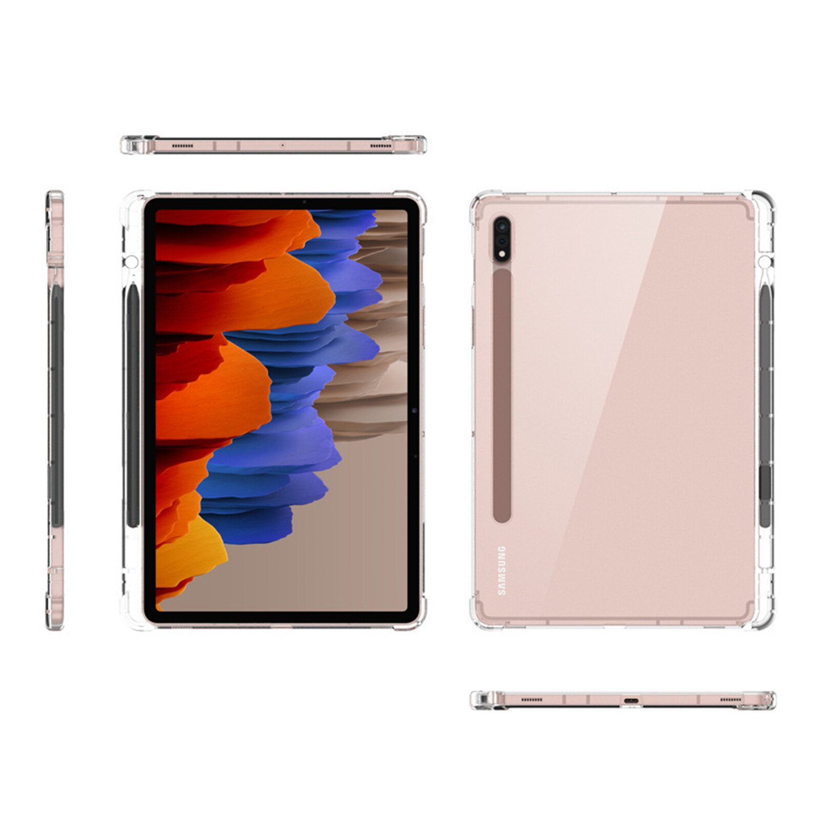 For Samsung Galaxy Tab S8+/S7+/S8/S7/S6/S6 Lite/S5e/S4 Tablet TPU Case Cover US