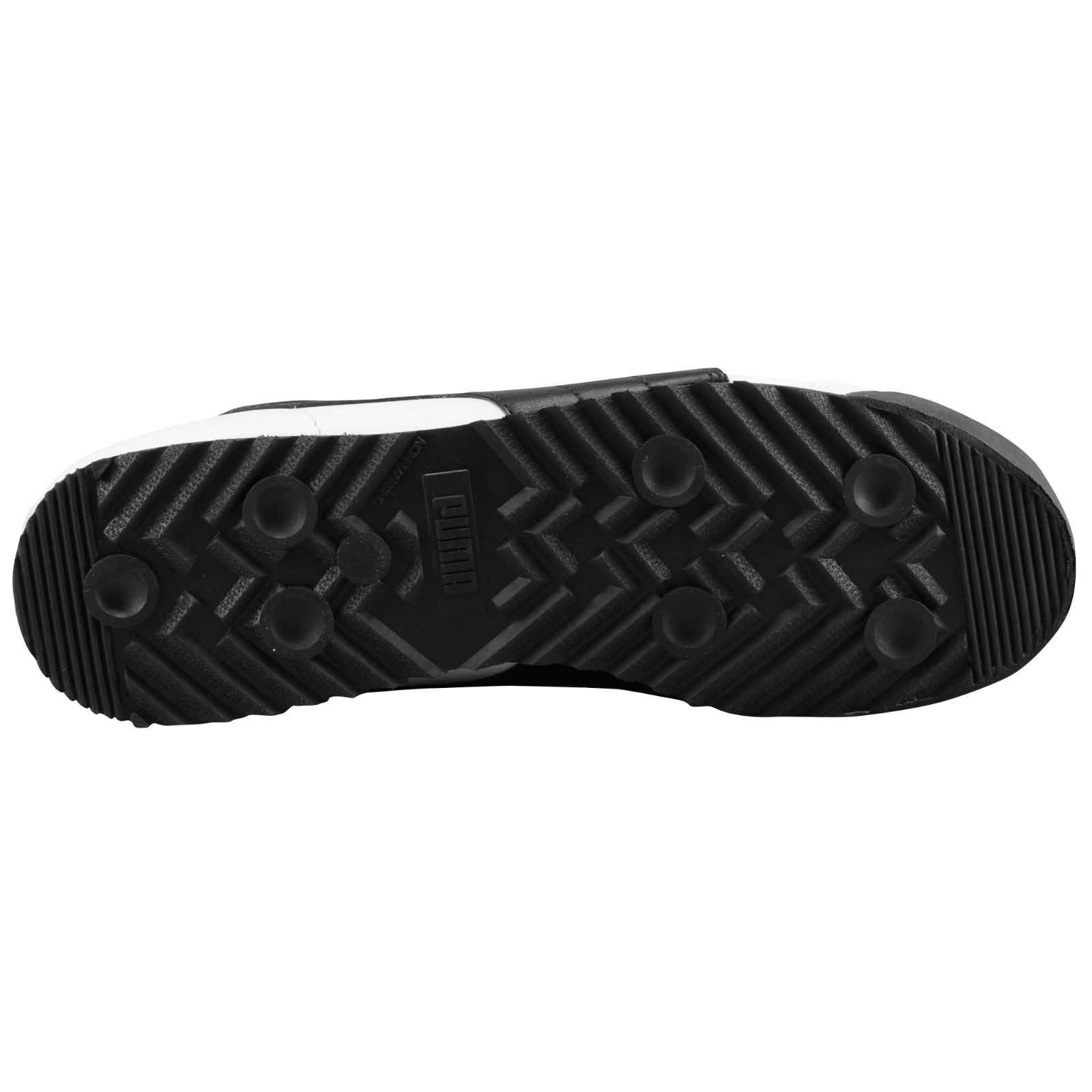 puma roma basic black and white