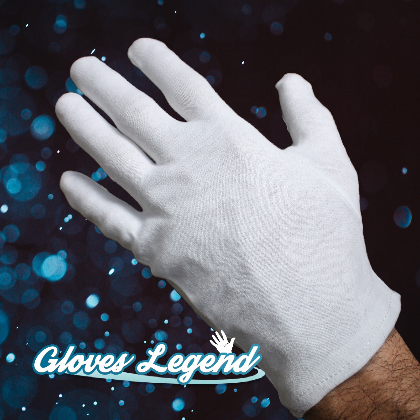 Gloves Legend 100% Cotton White Gloves for Jewelry Coin Silver Inspection XS~XL
