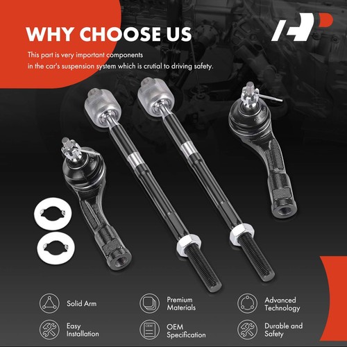 A-Premium 4x Front Inner Outer Tie Rod Kit For Hyundai Accent 2018...