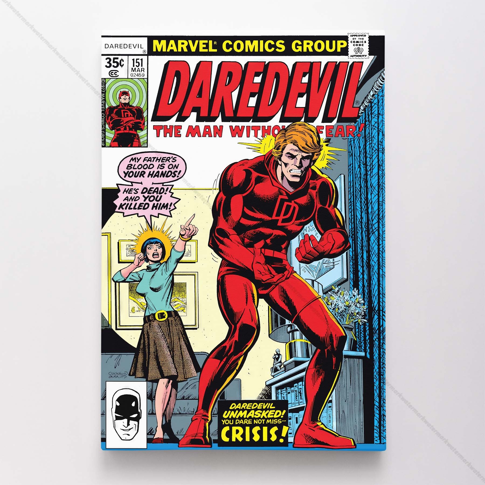 Daredevil Poster Canvas Vol 1 #151 Comic Book Art Print