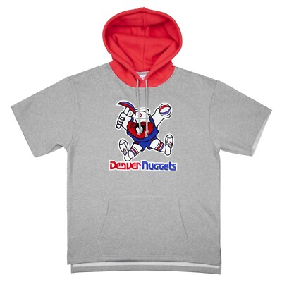New Mitchell & Ness NBA Mens Denver Nuggets Postgame S/S Hoody.