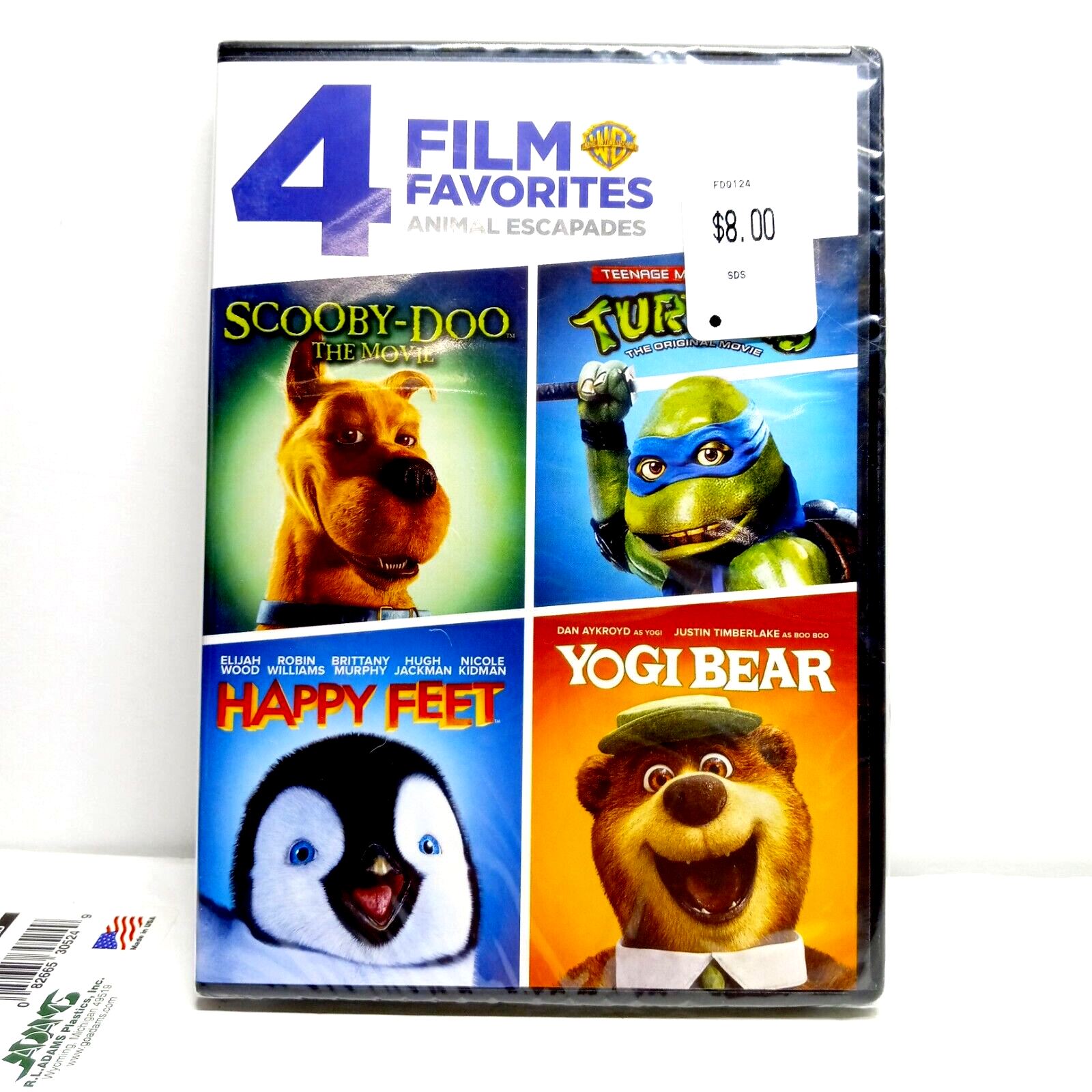 Scooby Doo/Ninja Turtles/Yogi Bear/ Happy Feet (DVD) Warner