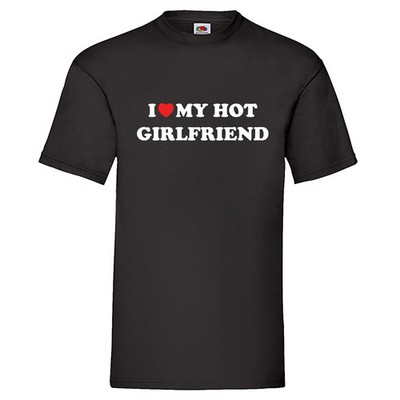 I Love My Hot Boyfriend Girlfriend T-Shirt Couple Partner Paar Valentine XS-5XL