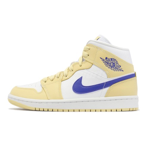 

Женские повседневные кроссовки Nike Wmns Air Jordan 1 Mid Lemon Wash Lapis White AJ1 BQ6472-701, Зеленый, Wmns Air Jordan 1 Mid