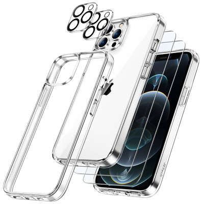 5 in 1 Case for iPhone 12 Pro Max with Screen and Camera Lens Protector