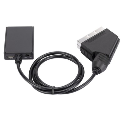 HDMI to SCART HD 1080P Video Audio Composite Scaler Converter Adapter DC Cable e