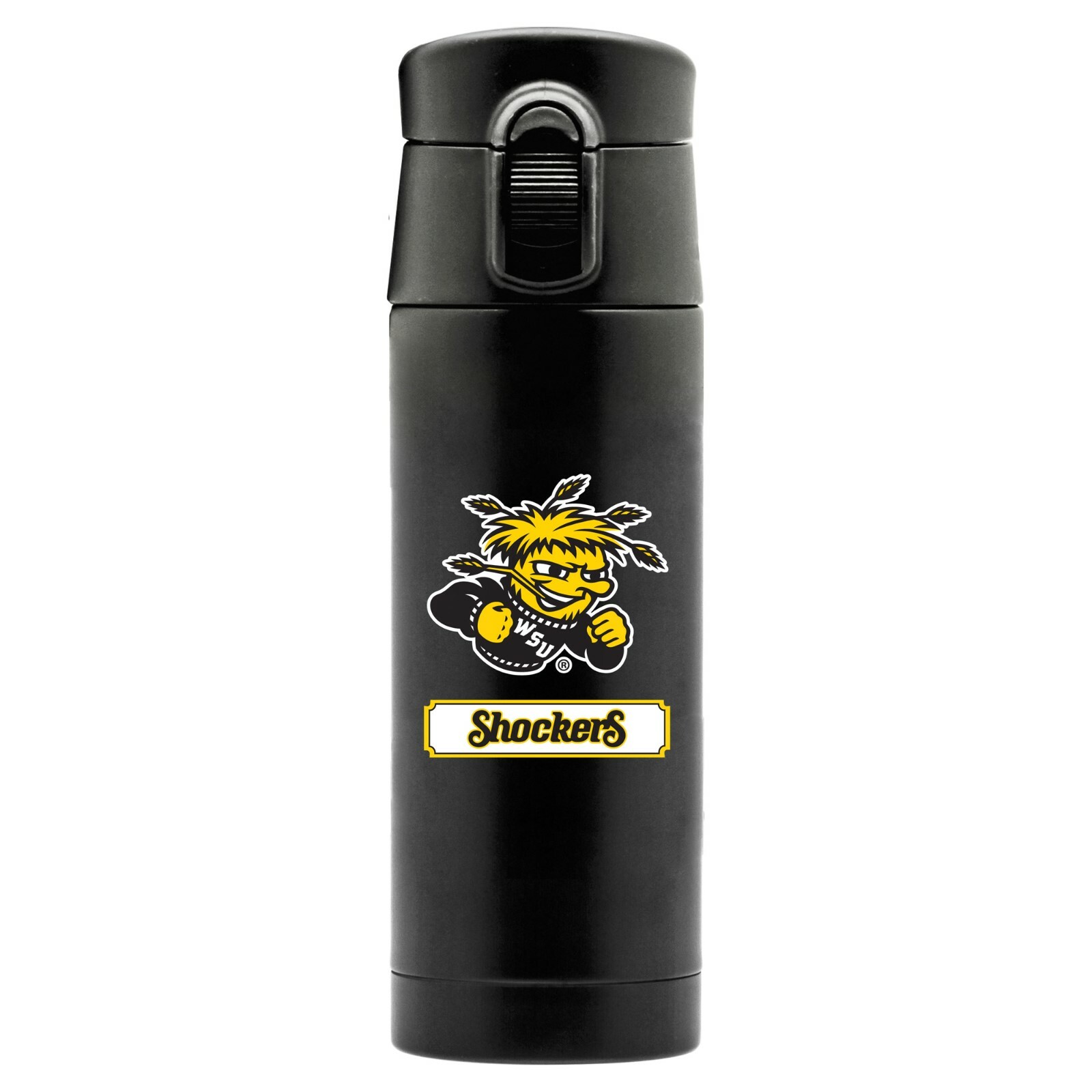 IMPRESSIVE WICHITA STATE SHOCKERS 16oz STAINLESS STEEL COFFEE THERMOS