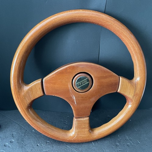 ウッドステアリング / SPORT LINE / MADE IN ITALY Vintage Sport Line Steering Wheel 350mm Genuine Wooden with