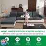 OHSIO Couch Cover, Stretch Sofa Cover, Soft Seat Cushion Covers Washable, Sectional L Shape Sofa Slipcover, Wear Stain Resistant Pet Friendly Furniture Protector for Home(1 Seat Cover S, Dark Gray)