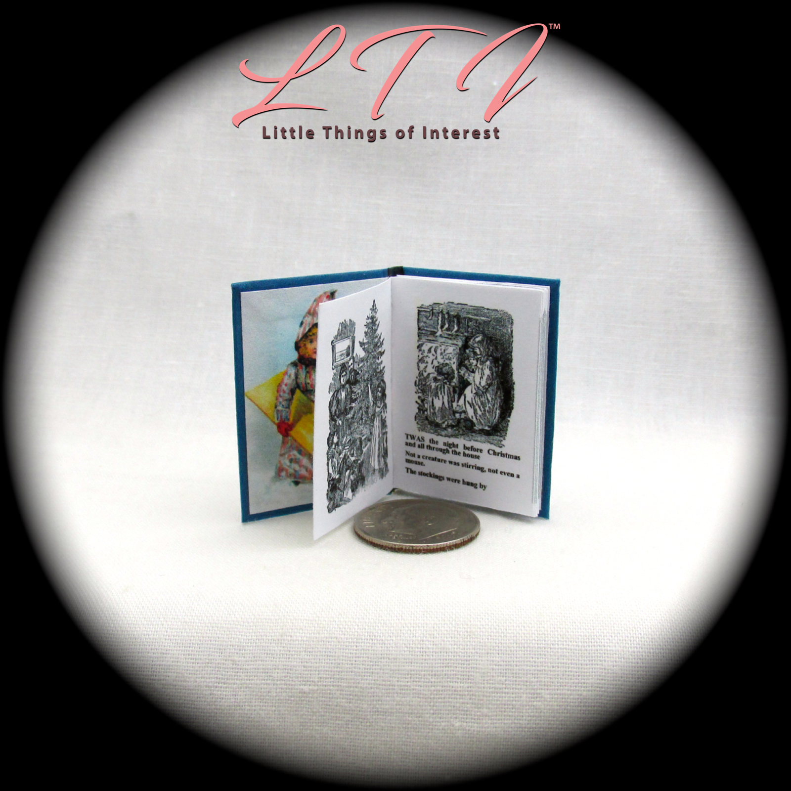 1:6 Scale The NIGHT BEFORE CHRISTMAS Readable Illustrated Miniature Book