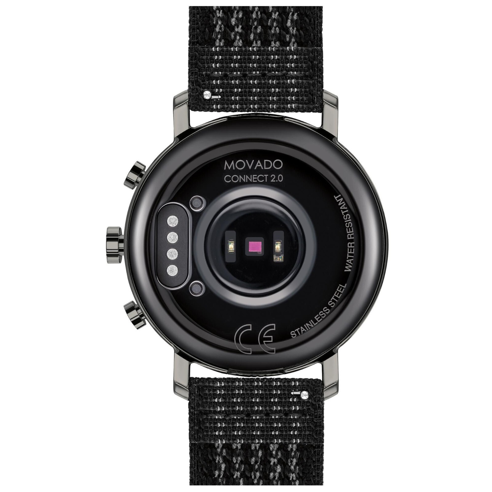 Pre-owned Movado Connect 2.0 Black Fabric Strap 42mm Smartwatch 3660031