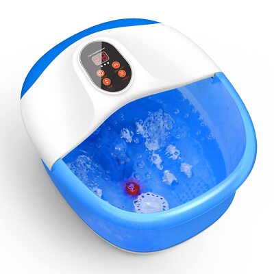 caresvas Foot Spa Bath with 14 Massage Rollers, Heated Foot 