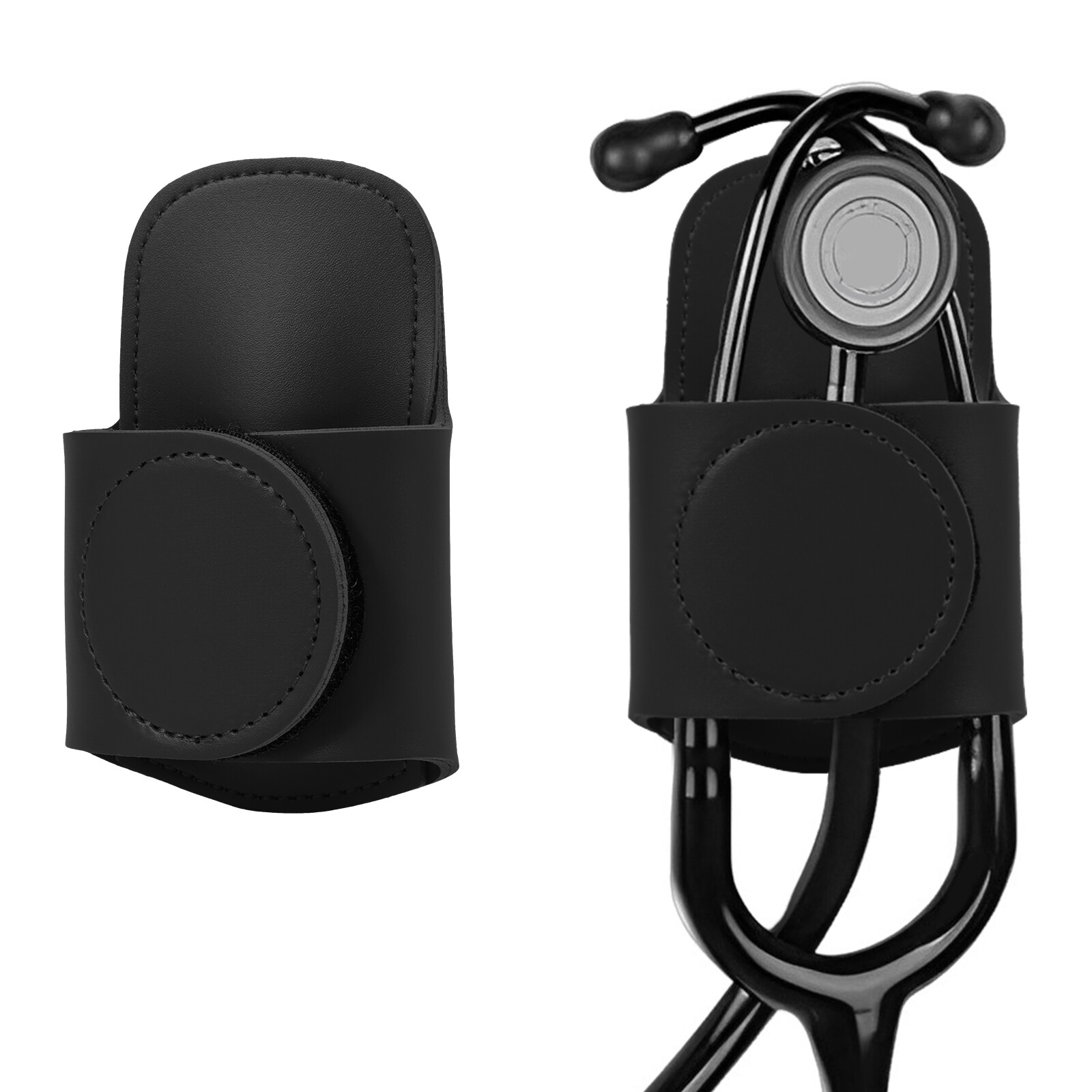 2Pcs Stethoscope Holder PU Leather Stethoscope Clip Portable HeavyDuty