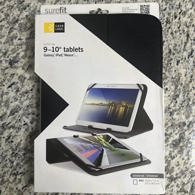 New Case Logic Universal 9-10  Tablets  Cover Stand (max 10.6 x7.2 ) Black
