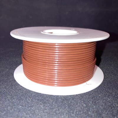 NTE WT22-01-100 22 awg 19 Strand Type ''E'' Teflon Brown  200°C@600V 100 ft. spool