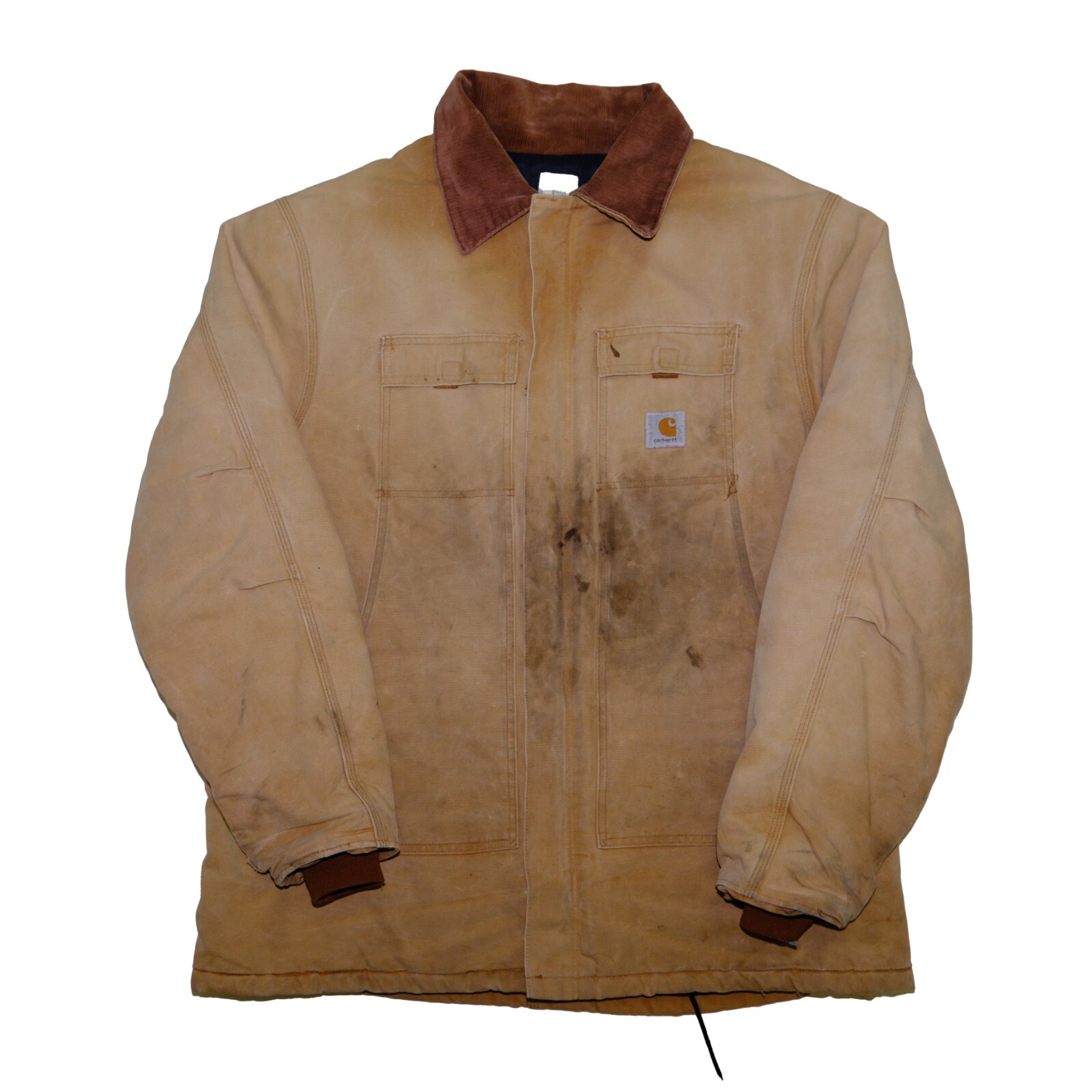 Vintage Carhartt Canvas Arctic Work Jacket Size XL Tan