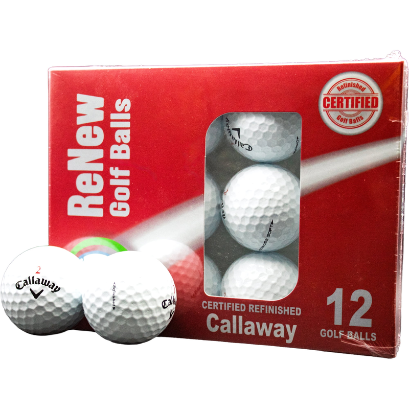 Chrome Soft White Refinished Golf Balls 12 Pack by GBM Golf – Premium